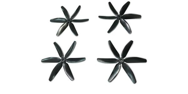 HYPERION 5X4 SIX-BLADE PROP NOIR (CW & CCW 2 PAIRES)