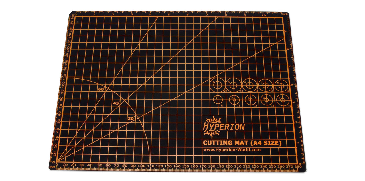 Tapis de découpe en caoutchouc pour constructeurs de loisirs Hyperion, format A4
