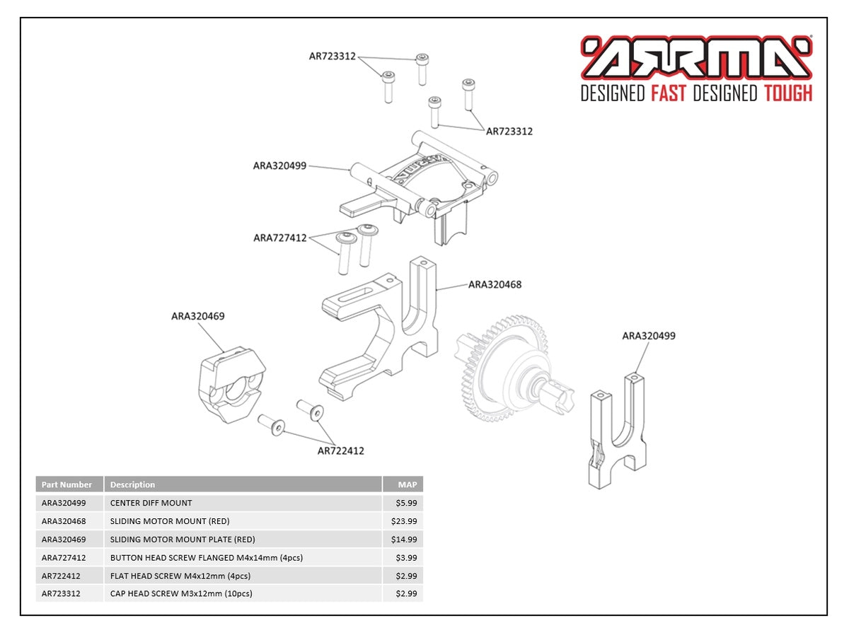 ARA320499 CENTER DIFF MOUNT