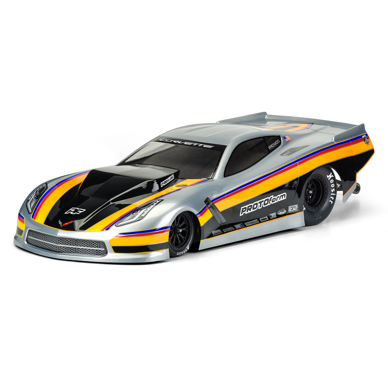 PRM157140 1/10 Chevrolet Corvette C7 Pro-Mod Cuerpo transparente: Coche de arrastre