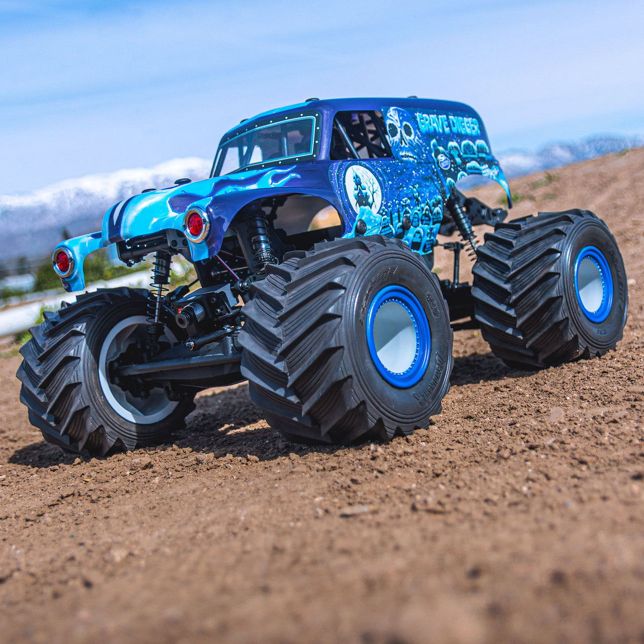 PRO359313 1/10 Grave Digger Ice (azul) Juego de cuerpo pintado: LMT