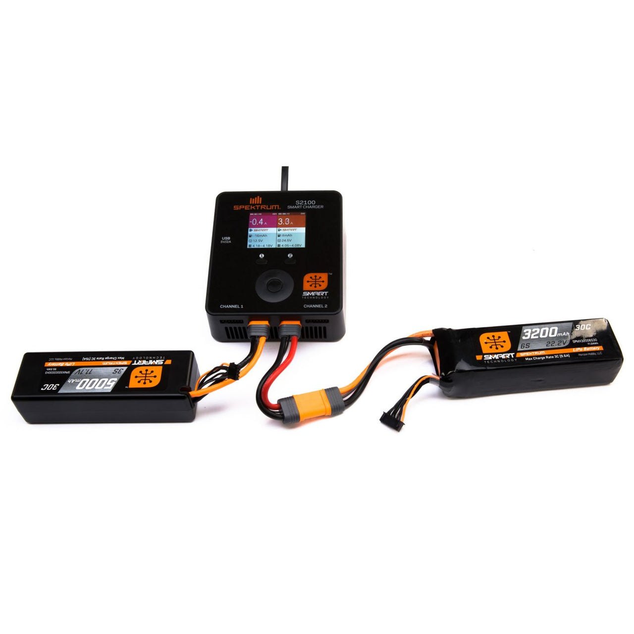 SPMX50003S30H3 11.1V 5000mAh 3S 30C Smart Hardcase LiPo Battery: IC3