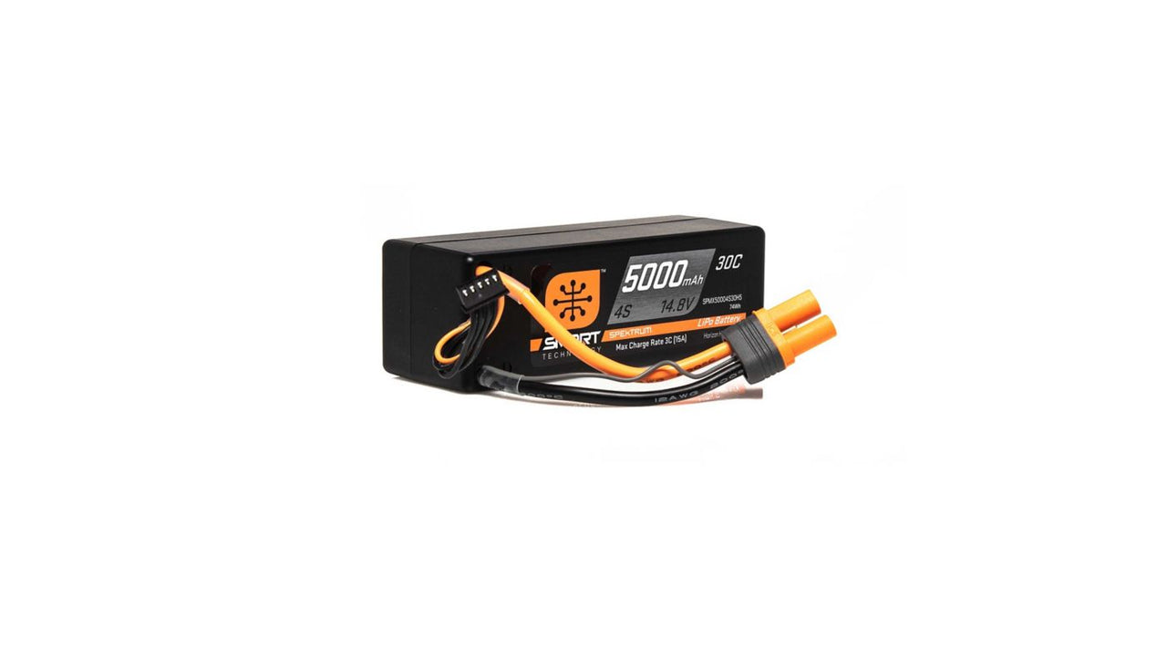 SPMX50004S30H5 14.8V 5000mAh 4S 30C Smart LiPo Hardcase LiPo Battery: IC5