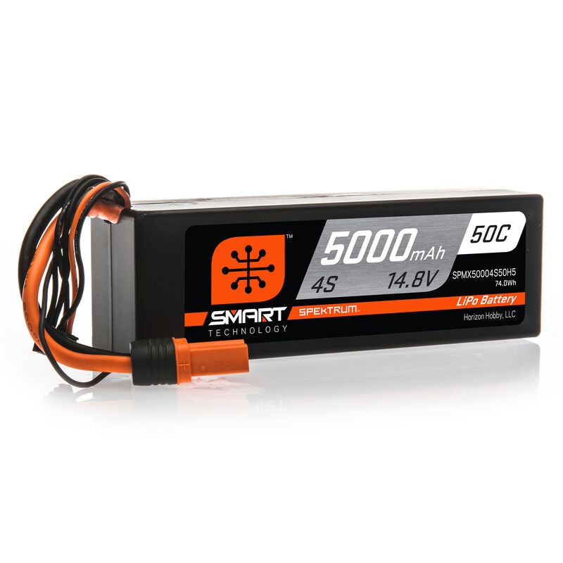 SPMX50004S50H5 14.8V 5000mAh 4S 50C Smart Hardcase LiPo Battery: IC5