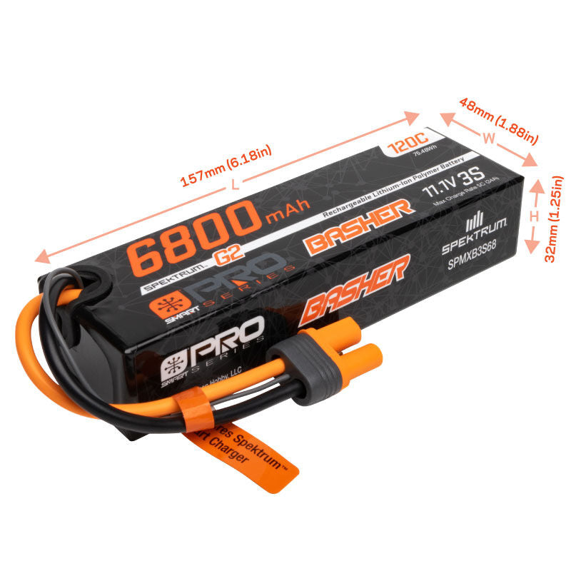 SPMXB3S68 11,1 V 6800 mAh 3S 120C Smart G2 Pro Basher LiPo : IC5
