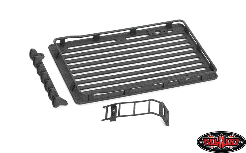 VVV-C1044 MICRO SERIES ROOF RACK W/ LIGHT SET AND LADDER AXIAL SCX24 1/24 JEEP WRANGLER RTR