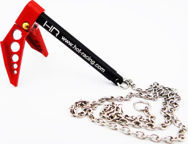 ACC838F02 1/10 Scale Portable Fold Up Winch Anchor Red/Black
