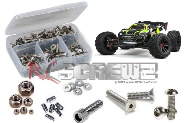 ara022 – Kit de vis en acier inoxydable Arrma Kraton 8s 1/5e (#110002)
