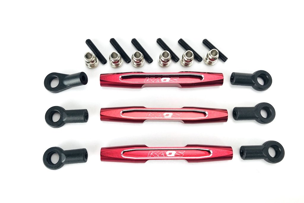 KAOS Barre Panhard et biellette de direction en aluminium CNC (57 mm, rouge) (3 pièces) F450 CEGCKD0371