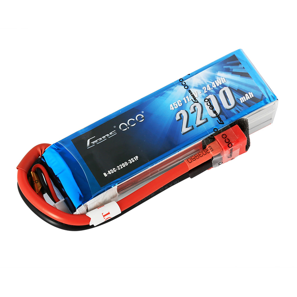 GEA22003S45D Gens Ace 2200mAh 3S1P 11.1V 45C LiPo Deans Plug Soft Case