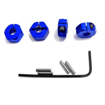 SLF1006 Kit hexagonal de roue de verrouillage en aluminium bleu de 12 mm