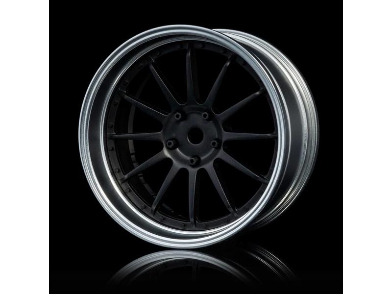 832106FBK - Adjustable Offset (4pcs) / Color: Flat Black - Flat Silver