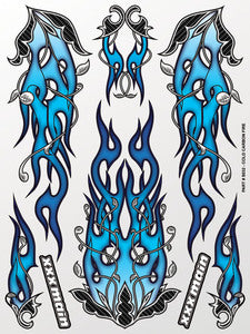 XXXS032 Cold Carbon Fire Sticker Sheet