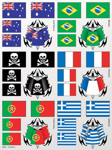 XXXS026 Flags 2 Sticker Sheet