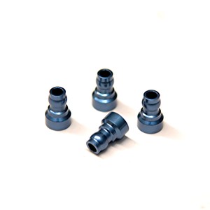 SPTSTC91444B Aluminum Upper Shock Mount Bushing, Blue, for Associated DR10, 4pcs