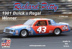 SJMRPB1981D 1/24 Richard Petty #43 1980 Buick Regal gagnant Kit de modèle de voiture en plastique