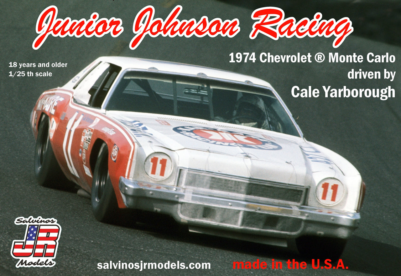SJMJJMC1974B 1/25 Junior Johnson Racing #11 1974 Chevy Monte Carlo - Cale Yarborough Kit de modèle de voiture en plastique