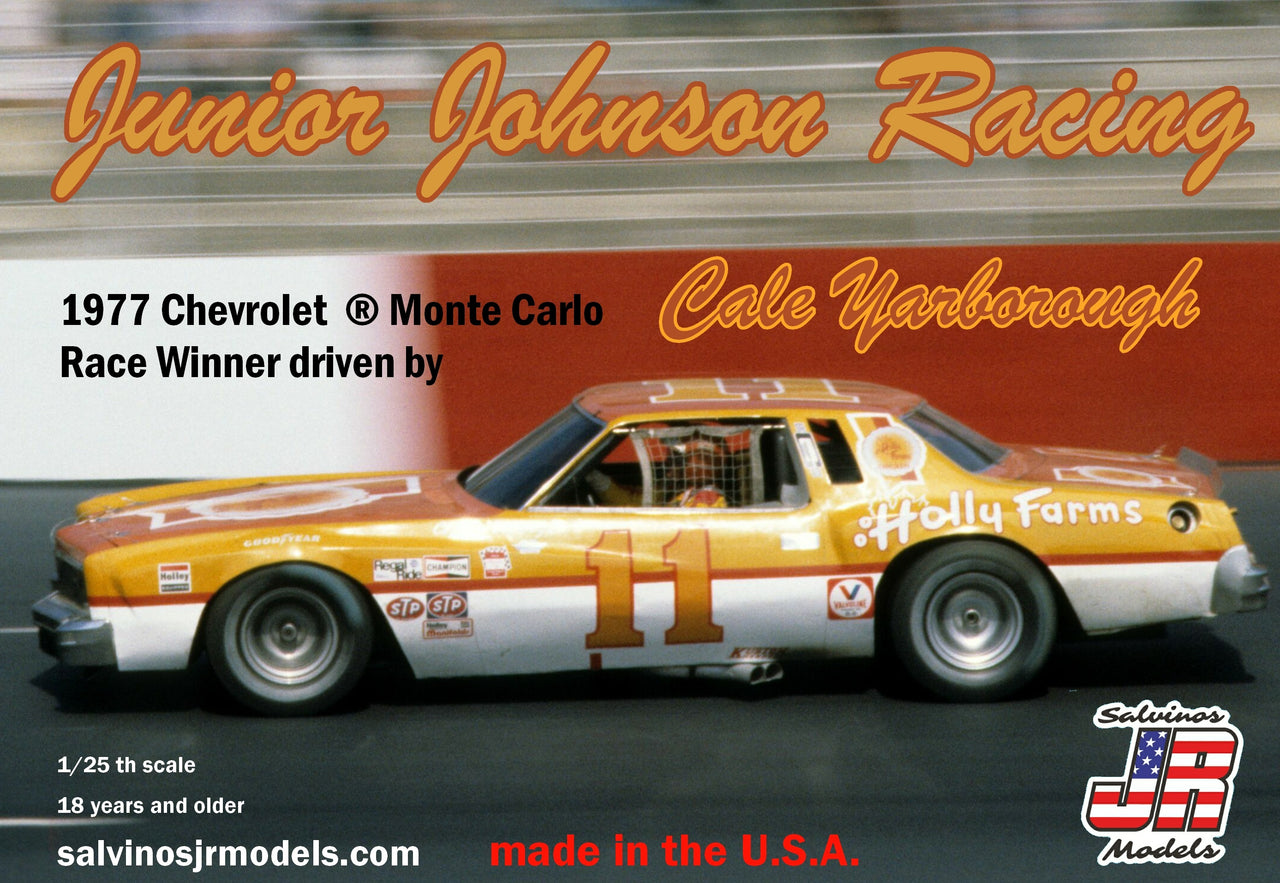 SJMJJMC1977NW 1/25 Junior Johnson Racing #11 1977 Chevy Monte Carlo - Cale Yarborough Kit de modèle de voiture en plastique