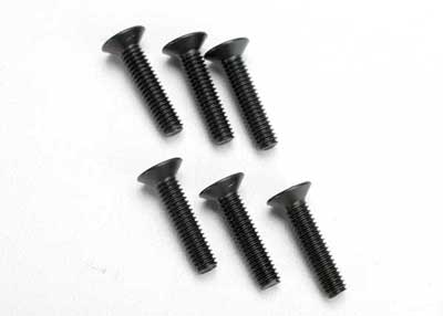 2547 Traxxas Tornillos de cabeza plana de 4x18 mm (6)