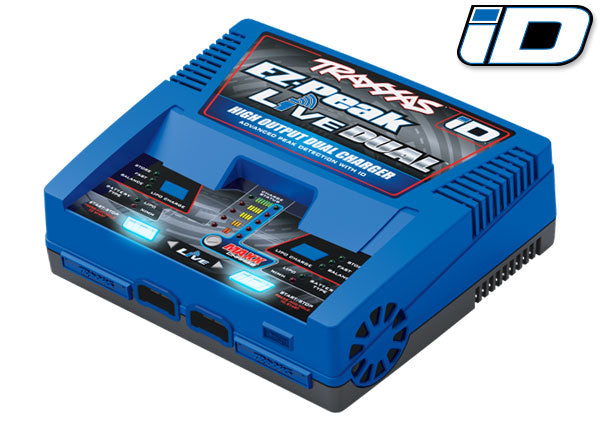 2973 Traxxas Charger, EZ-Peak Live Dual, 200W, NiMH/LiPo with iD Auto