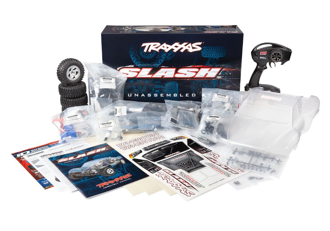 58014-4 Kit d'assemblage Traxxas Slash : camion de parcours court 2 roues motrices à l'échelle 1/10 