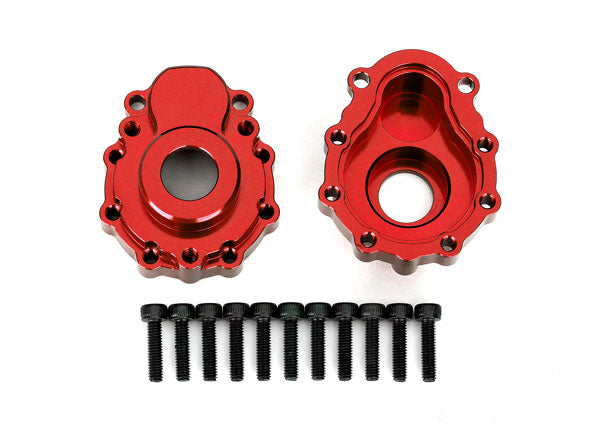 8251R Portal housings, outer, 6061-T6 aluminum (red-anodized) (2)/ 2.5x10 CS (12)