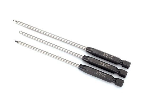 Juego de puntas de velocidad 8716x, destornillador hexagonal, punta esférica de 3 piezas (2,0 mm, 2,5 mm, 3,0 mm), accionamiento de 1/4"