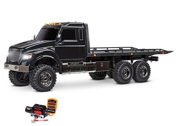 88086-84 Traxxas TRX6 Ultimate RC Hauler 6X6 con LED y cabrestante - Negro 88086-84
