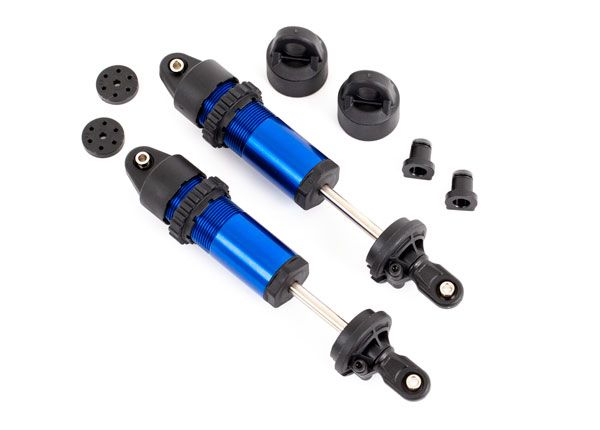 9660 Amortisseurs Traxxas, GT-Maxx, aluminium (anodisé bleu)
