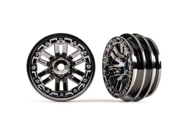 9768 Ruedas Traxxas, 1.0" (cromo negro) (2)