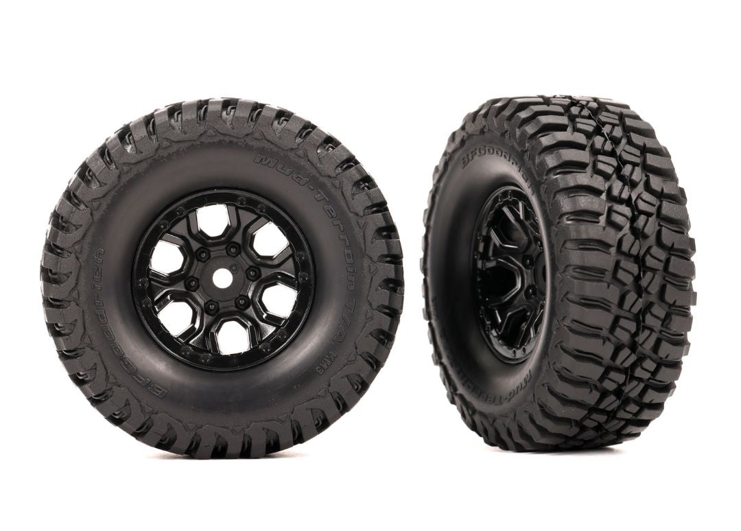 9774 Traxxas Neumáticos y ruedas, premontados (negro 1.0", BFGoodrich)