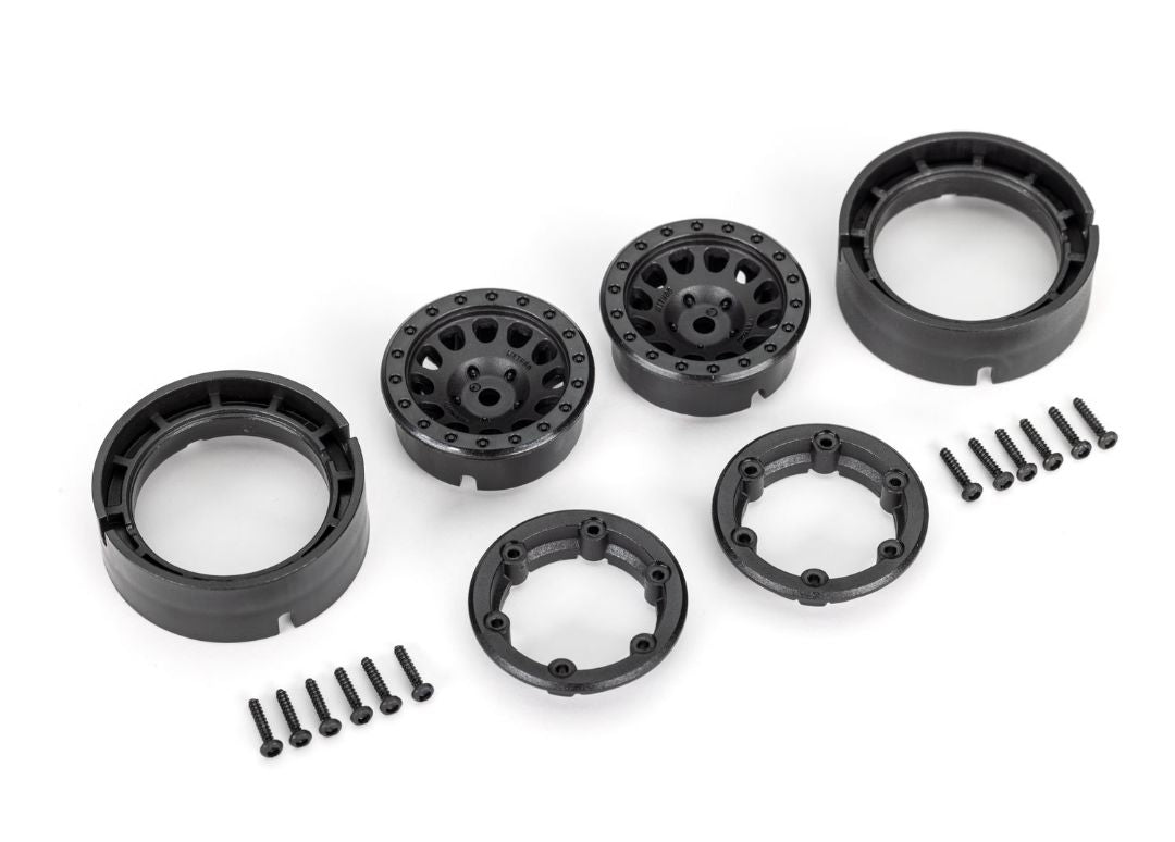 9781 Ruedas Traxxas, Método 105 1.0", (Negro, Beadlock) (2)