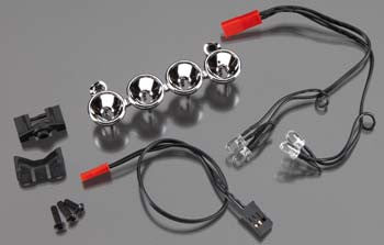 6784 LED Lightbar Chrome 4 Clear Lights