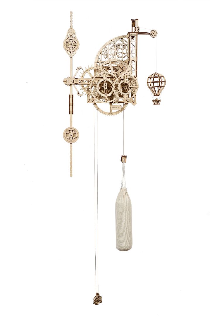 UGears Aero Clock - Horloge murale avec pendule - 320 pièces