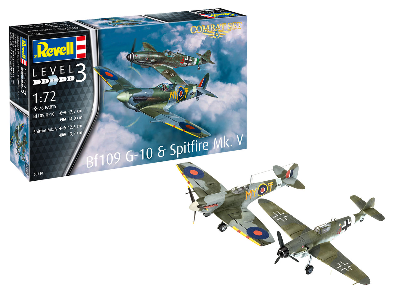 RVG3710 BF109G-10 & SPITFIRE (1/72) COMBAT SET