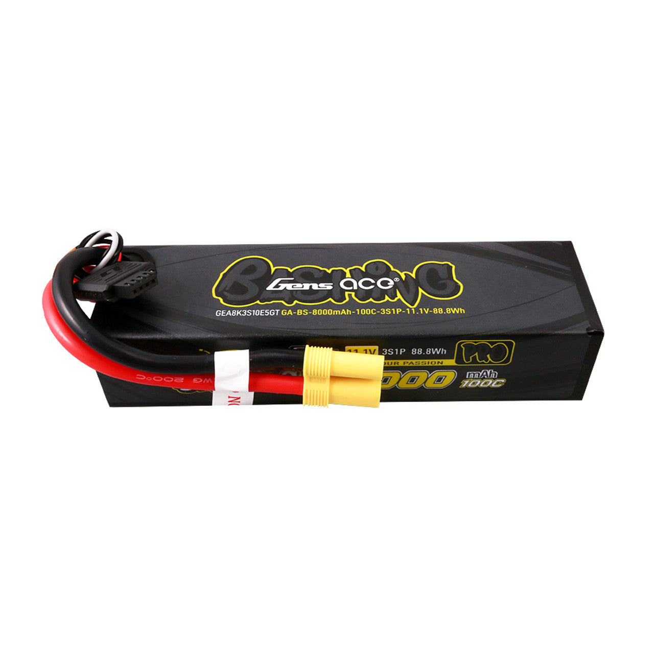 GEA8K3S10E5GT Gens Ace Bashing Pro 11.1V 100C 3S 8000mah G-Tech Lipo Battery Pack With EC5 Plug For Arrma