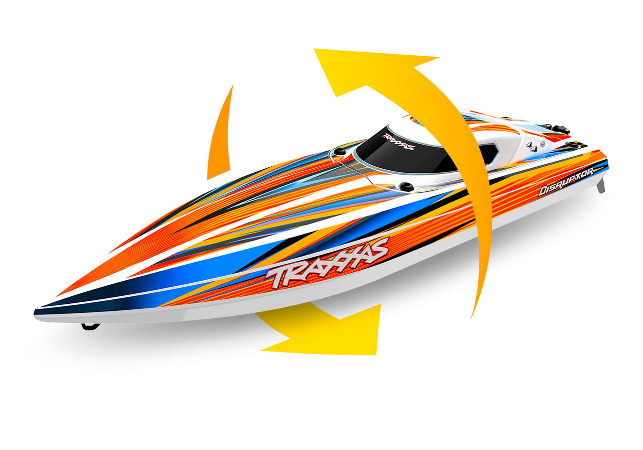 106064-4 Traxxas Disruptor High-Performance Boat, 4S VXL - Orange