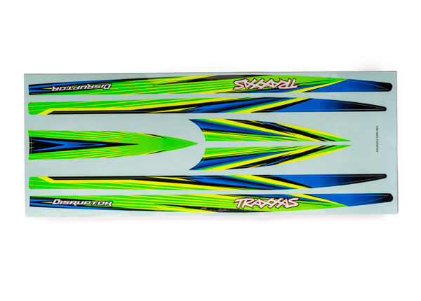 10698-GRN Traxxas Decal set for Disruptor hull, waterproof - Green