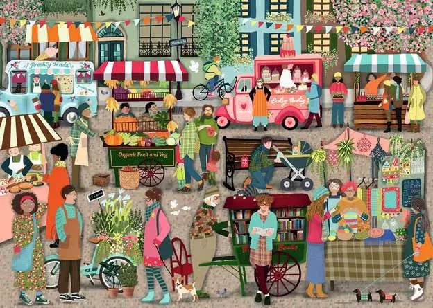 Street Market 1000-Piece Puzzle