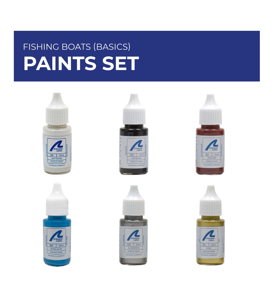 ART272PACK13 BASIC FISHIN BOAT SET (6 BOTTLES) MODELS 19010, 19007,19017