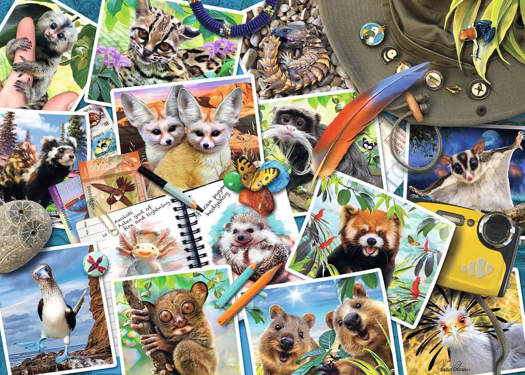Puzzle 1000 pièces Journal des animaux du voyageur