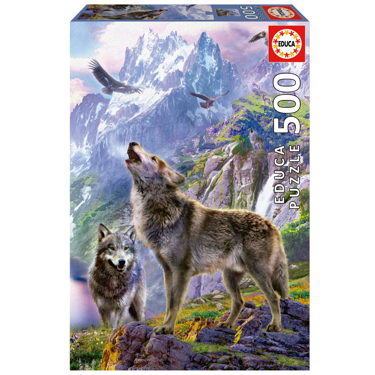 Wolves In The Rocks 500-Piece Puzzle