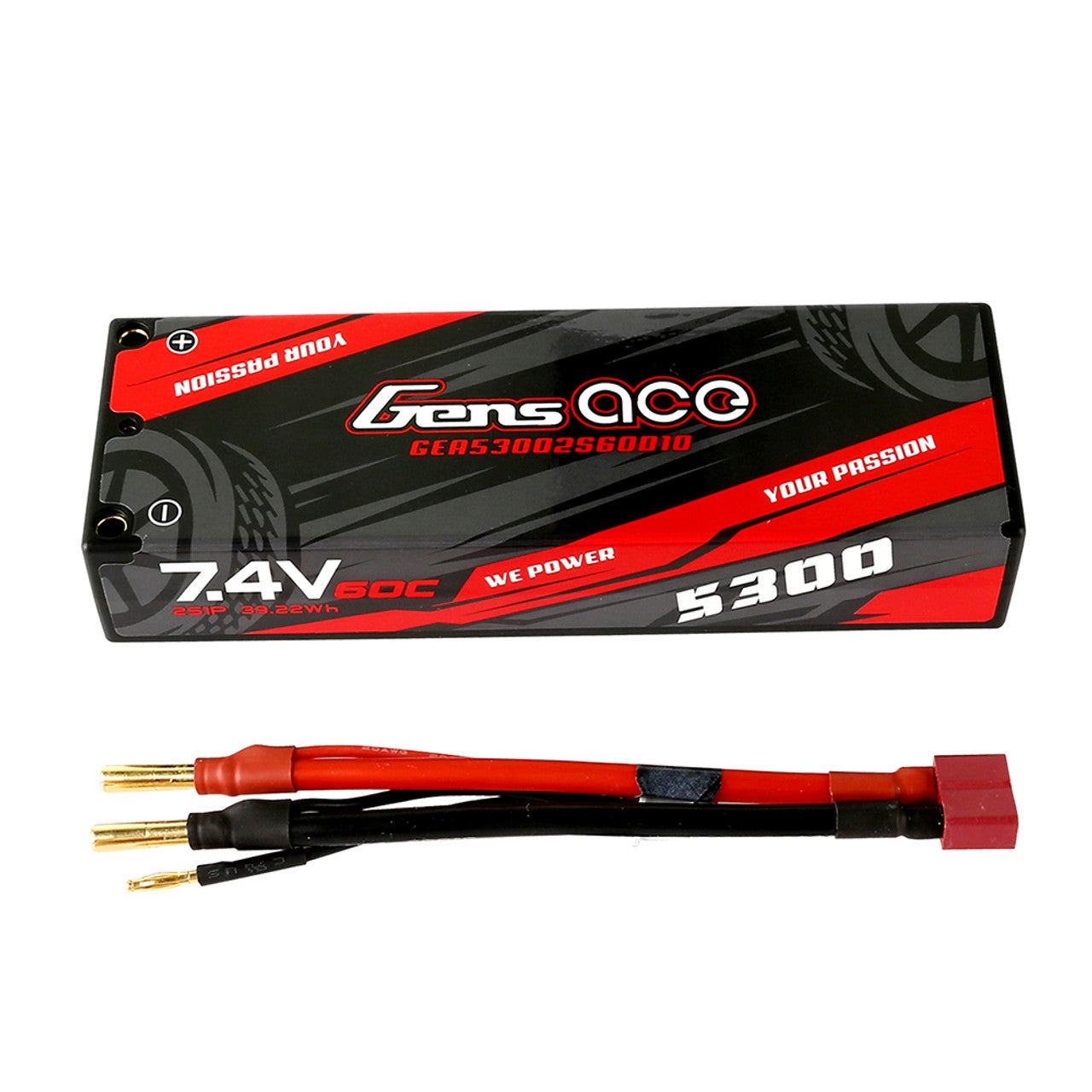 GEA53002S60D10 Gens Ace 5300mAh 7.4V 60C 2S1P batterie Lipo à étui rigide 10 #