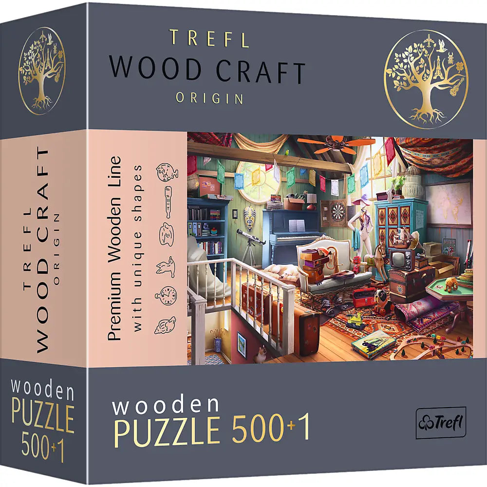 Puzzle en bois de 501 pièces Trésors du grenier