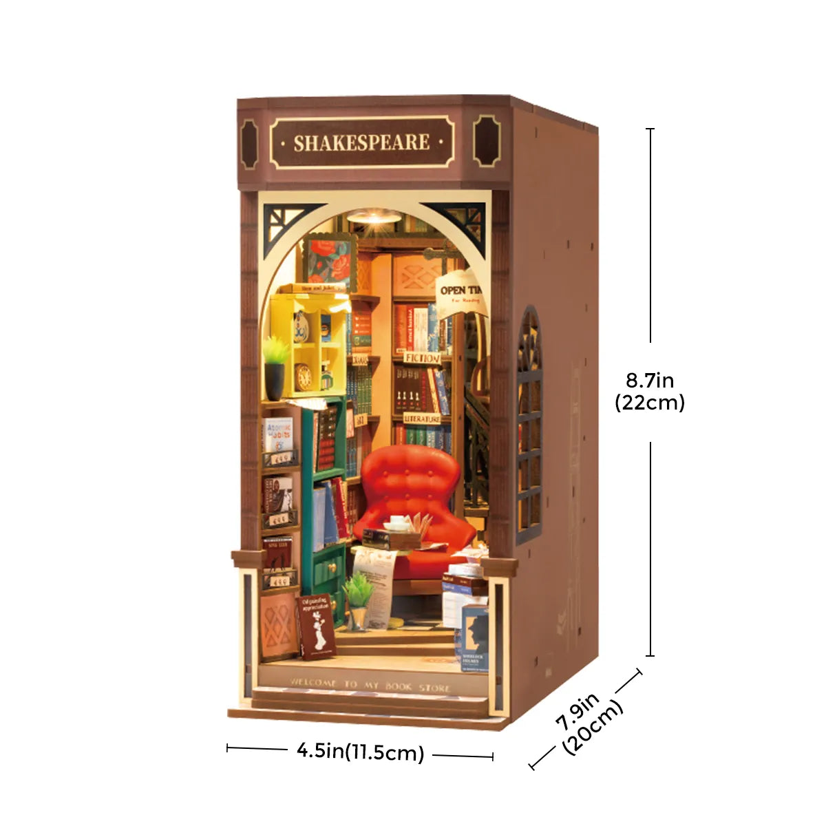 TGB07 Rolife Bookstore DIY Book Nook Shelf Insert Kit