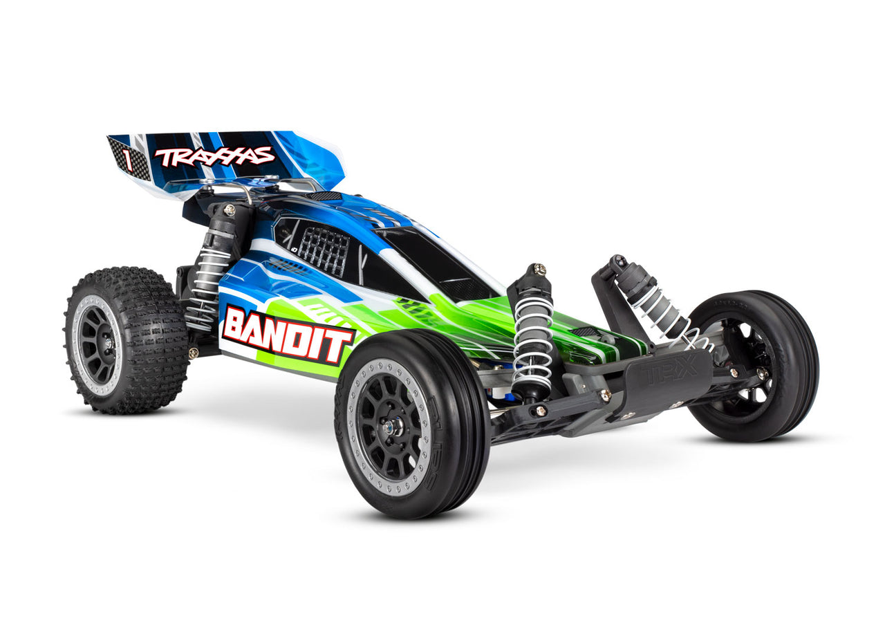 24054-8GREEN Buggy Traxxas Bandit 1/10 Extreme Sports RTR con USB-C - Verde 