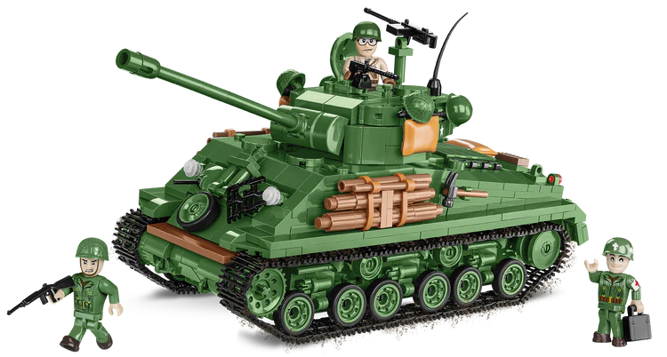 COBI-2533 COBI 745 PCS HISTORICAL COLLECTION WWII /2533/ M4A3 SHERMAN (EASY EIGHT)