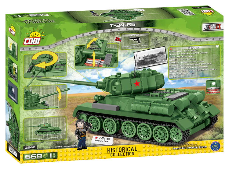 COBI-2542 COBI 668 PCS HISTORICAL COLLECTION WWII /2542/ T 34-85