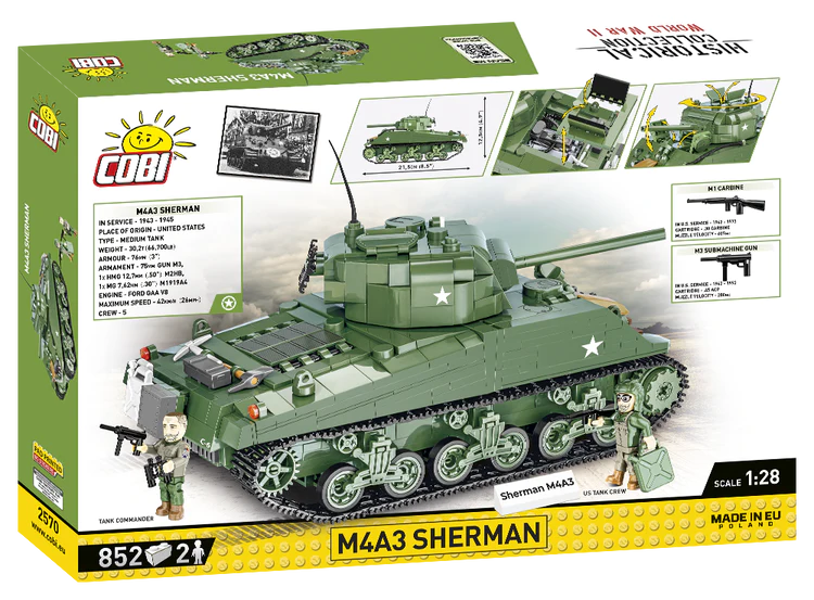 COBI-2570 COBI 852 PCS HC WWII /2570/ M4A3 SHERMAN