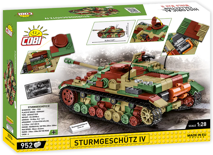 COBI-2576 COBI 952 PCS HC Segunda Guerra Mundial /2576/ STURMGESCHUTZ IV